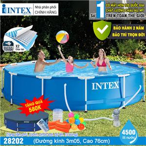 Bể khung kim loại tròn 3m05 kèm máy lọc nước INTEX 28202