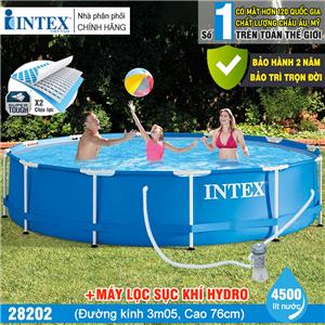 Bể khung kim loại tròn 3m05 kèm máy lọc nước INTEX 28202