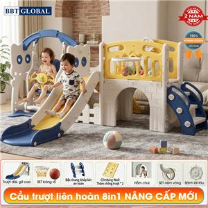 Cầu trượt xích đu liên hoàn kết hợp vận động đa năng BBT Global BSL414