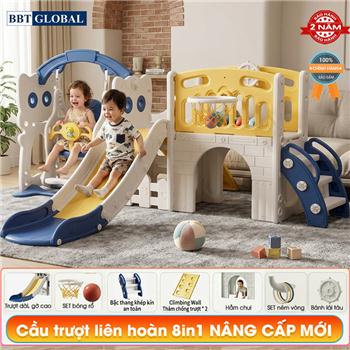 Cầu trượt xích đu liên hoàn kết hợp vận động đa năng BBT Global BSL414