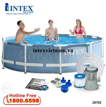 Bể bơi khung kim loại 3m05 kèm máy lọc INTEX 28702