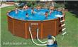 Bể bơi khung kim loại chịu lực giả gỗ 569*135cm INTEX 28392