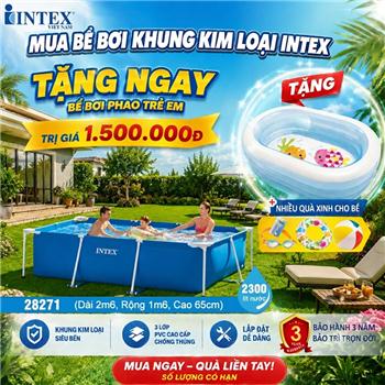 Bể bơi khung kim loại chữ nhật INTEX 28271