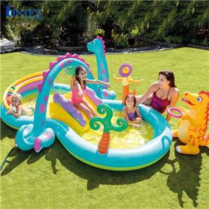 Bể bơi cầu trượt vườn khủng long INTEX 57135