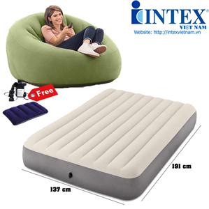 Combo ghế hơi tựa lưng cao cấp 68576 và đệm đơn 64102