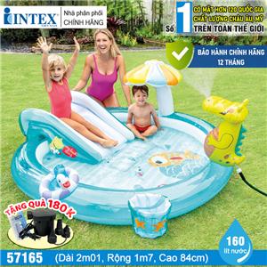 Bể bơi phao cầu trượt cá sấu chúa INTEX 57165