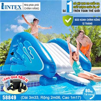 Cầu trượt phao có vòi phun mưa mẫu mới INTEX 58849