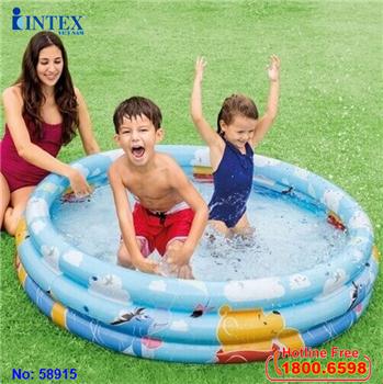 Bể bơi phao INTEX 58915- 3 tầng 1m47-Gấu Pooh