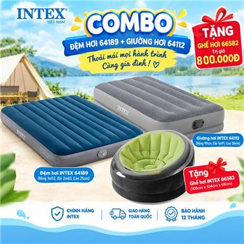 COMBO giường hơi đôi 1m52 và giường hơi đơn 99cm INTEX (mã: 64189 64112)