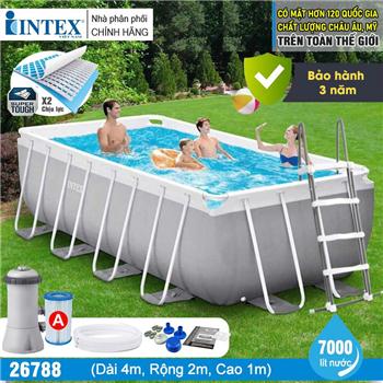 Bể bơi khung kim loại 4m*2m*1m INTEX 26788