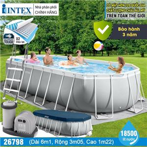 Bể bơi khung kim loại chịu lực 610*305*122cm INTEX 26798