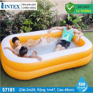 Bể bơi phao INTEX chữ nhật màu cam 57181