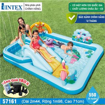 Bể bơi phao cầu trượt có vòi phun mưa INTEX 57161