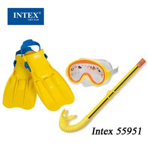 Bộ kính bơi chân vị ống thở trẻ em INTEX 55951