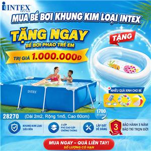 Bể bơi phao khung kim loại chữ nhật INTEX 28270
