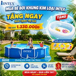 Bể khung kim loại tròn 3m05 kèm máy lọc nước INTEX 28202