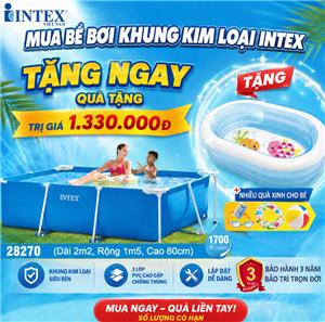 Bể bơi phao khung kim loại chữ nhật INTEX 28270