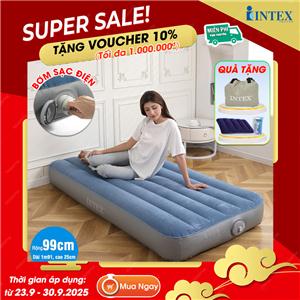 Giường hơi đơn cao cấp tích hợp bơm, lưu điện INTEX 64187