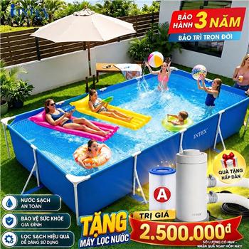 Bể bơi khung kim loại chữ nhật INTEX 28273