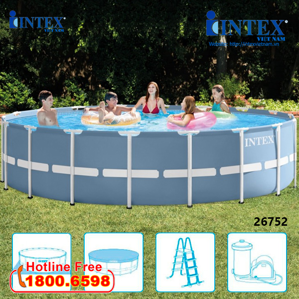Bể bơi khung kim loại chịu lực tròn 5m49 INTEX 26752