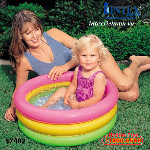 Bể bơi phao INTEX cầu vồng 61cm - 57402