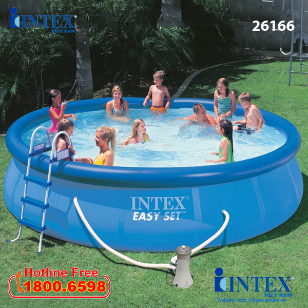 Bể bơi phao 4m571m07 có máy lọc nước INTEX 26166